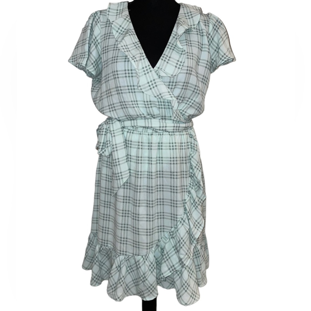 LC Lauren Conrad Minty Green Picnic Print Crossbody Dress (XS) [Polyester]
